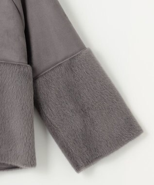 ANY SIS 【大人百花・美人百花掲載】Luxuryフェイクムートン コート スレート