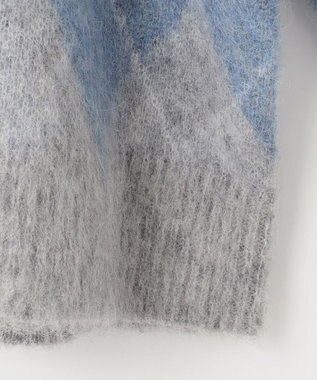 J.PRESS LADIES L 【WEB限定】FLUFFY ARGYLE ニット 【WEB限定】ライトグレー×サックス系5