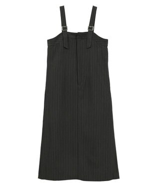 AMERICAN HOLIC ストライプジャンパースカート Stripe Light Gray