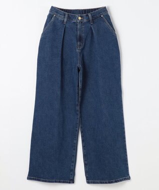 ANY 【ウエストゴム】タックワイドデニム インディゴ