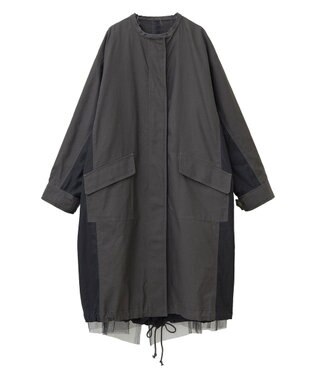 YECCA VECCA 【リバーシブル】2wayミリタリーコート Charcoal Gray