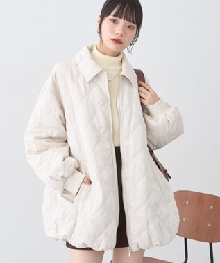 earth music&ecology 【WEB限定】ダブルステッチキルティングコート