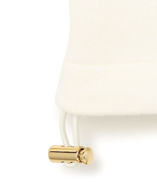 GRACE CONTINENTAL ロゴ刺繍ニットパーカー ホワイト