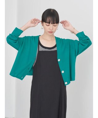 earth music&ecology ハイゲージニットカーディガン Green