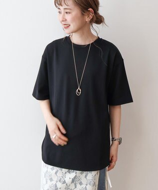 AMERICAN HOLIC ジョーゼットラウンドヘムトップス Black