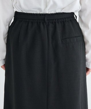 CRAFT STANDARD BOUTIQUE リネンライクラップ風スカート Black