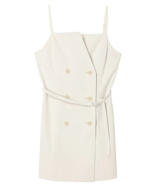 earth music&ecology トレンチ風キャミミニワンピース Ivory