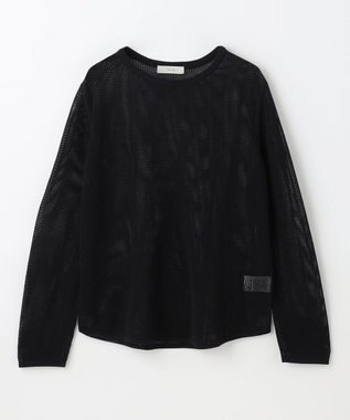 ANY 【アンチピリング】メッシュニットプルオーバー ブラック