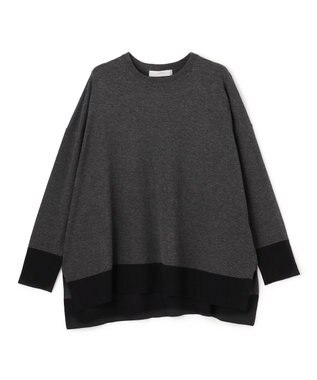 UNFILO L マイビューティニット ワイドクルーネック チャコールブロック