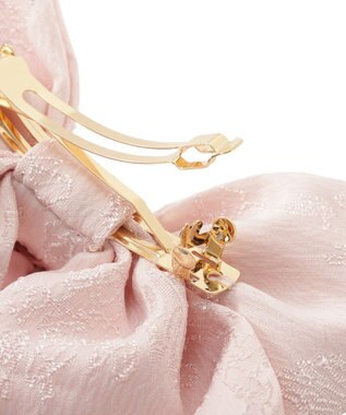 Maison de FLEUR ローズリボンジャカードバレッタ Light Pink