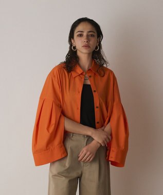 GRACE CONTINENTAL ビッグスリーブシャツ オレンジ
