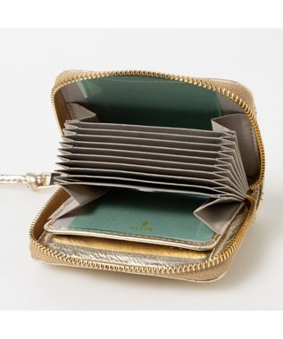 UNBILLION ペルケ perche / シープボックスキルト・ジャバラカードウォレット ゴールド