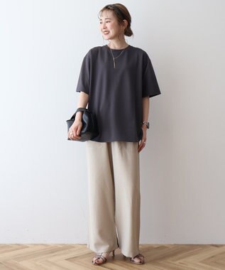 AMERICAN HOLIC ジョーゼットラウンドヘムトップス Charcoal Gray