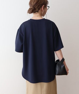 AMERICAN HOLIC ジョーゼットラウンドヘムトップス Navy