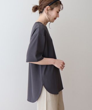 AMERICAN HOLIC ジョーゼットラウンドヘムトップス Charcoal Gray