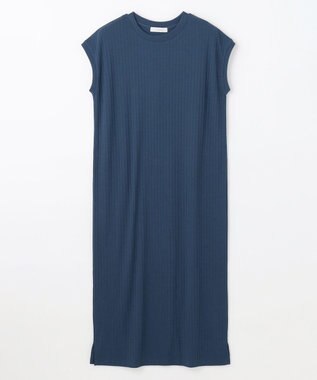 ANY 汗ジミ防止テレコワンピース ダークブルー