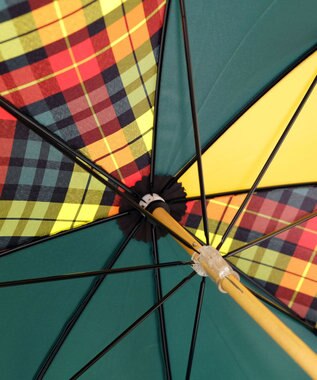 +RING レディース向け プラスリング 晴雨兼用（長ショート） GRN-CHK T1245 緑