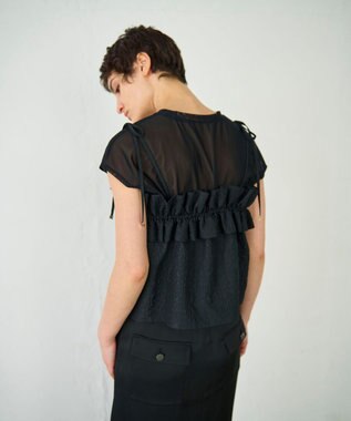 GRACE CONTINENTAL ビスチェチュールトップ ブラック
