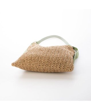 UNBILLION カシュカシュ cachecache / 下がりグログラン柄編みトートバッグ グリーン