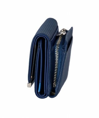 tsumori chisato CARRY クロスエンボス 3つ折りミニ財布 ネイビー