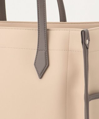 Y'SACCS リサイクルレザー　バインダーA4トートバッグ アイボリー