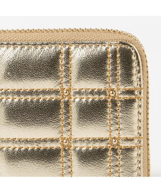 UNBILLION ペルケ perche / シープボックスキルト・ジャバラカードウォレット ゴールド