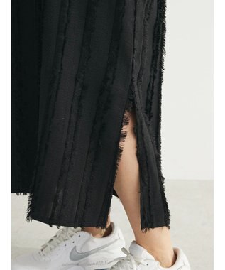 Green Parks フェザージャガードキャミワンピース Black