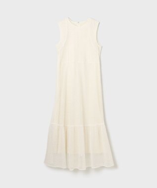 GRACE CONTINENTAL メッシュロングワンピース ホワイト