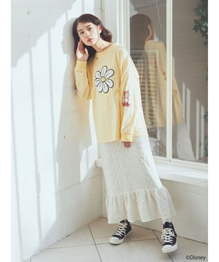 earth music&ecology Ｄｉｓｎｅｙ／袖ダイナロンＴ Yellow