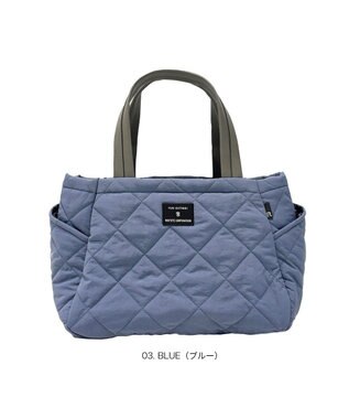 ROOTOTE 3673【仕切り+自立+撥水】LT.デリ.パルーティ.キルト-D 03：ブルー