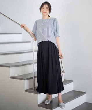 ANY 【大好評につき新色登場！/洗濯機可能/接触冷感/UVケア】清涼リラックススカーチョ ブラック