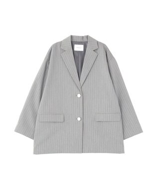 AMERICAN HOLIC オーバーサイズテーラージャケット Stripe Gray