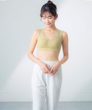 Wing ノンワイヤーブラ バストの脇流れを防ぐ 就寝中も日中のくつろぎタイムも 【ナイトアップブラ ルーム】 ブラジャー ナイトブラ KB3511 ウイング／ワコール サンドベージュ