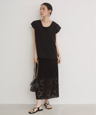 WEGO 【ANGIE VINTAGE】クロシェレースセットワンピース ブラック