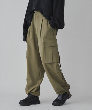 WEGO 【ユニセックス着用ITEM】トロミカーゴスラックス カーキ