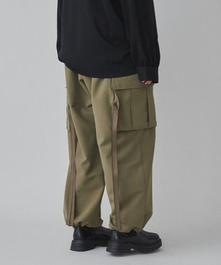 WEGO 【ユニセックス着用ITEM】トロミカーゴスラックス カーキ