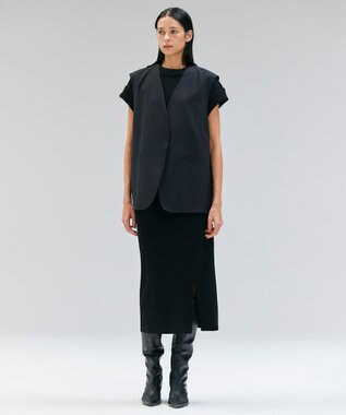 BEIGE， 【セットアップ対応・VERY 11月号掲載】ZEPHYR / ウールライクノーカラージレ Black