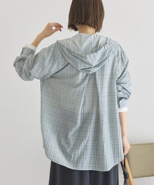 AMERICAN HOLIC ナイロンフーディーシャツ Check