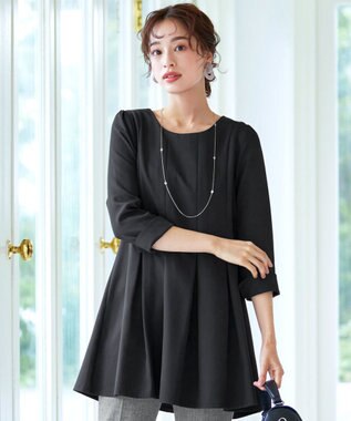 Tiaclasse L 【洗える】ダブルラインタックチュニック