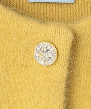 組曲 L 【手洗い可】フラッフィーファーニットジャケット イエロー系