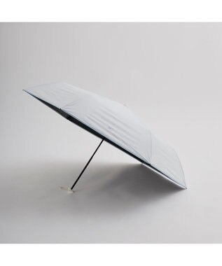 MOONBAT MIZUNO  (ミズノ) 無地 ロゴ 日傘 折りたたみ傘 パラソル 晴雨兼用 ユニセックス  軽量 一級遮光 遮熱効果 遮光率100% UV遮蔽100% ライトグレー