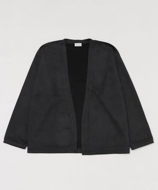 WEGO 【ユニセックス着用アITEM/２点SET】フェイクスウェードアンサンブルカーディガン ブラック中濃色