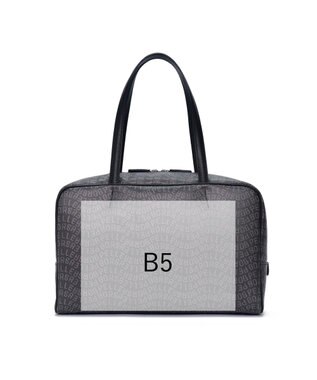 PELLE BORSA ミディアムボストン Grise グリーズ 9115 ブラック