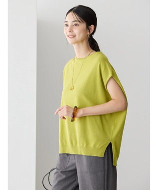 AMERICAN HOLIC ノースリーブニットプルオーバー Lime Green