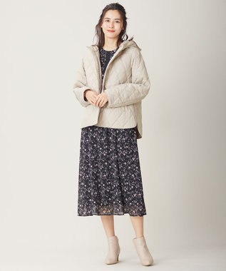 ANY SIS 【洗える】フラワーブルームパフスーブ ワンピース ブラック系