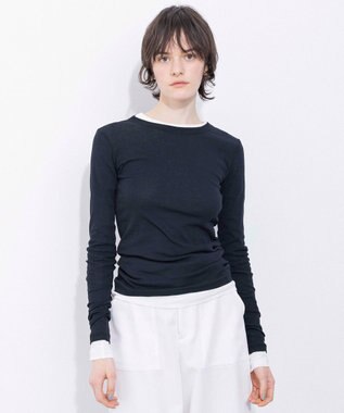 NAVE 【Nave・洗える】ガーゼフライス ロングスリーブ ブラック系