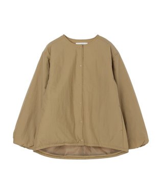 Green Parks ライト中わたノーカラーブルゾン Beige