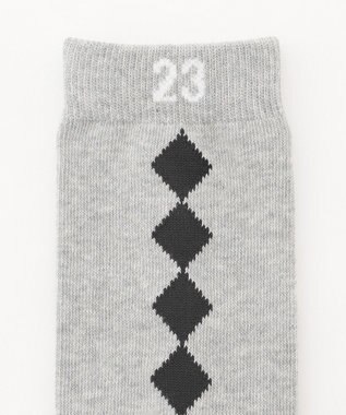 23区GOLF 【WOMEN】アーガイルライン ハイソックス ライトグレー系