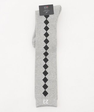 23区GOLF 【WOMEN】アーガイルライン ハイソックス ライトグレー系