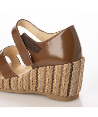 MODE ET JACOMO <D'ICI>カットワークストラップサンダル ブラウン